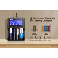   Xtar VX4 SET 1,2V/1,5V/3,2V/3,6V/3,7V NiMh/NiCD/LiFePo4/Li-ion akkumulátor töltő