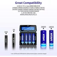 Xtar X4 1,2V/3,6V/3,7V NiMh/NiCD/Li-ion akkumulátor töltő