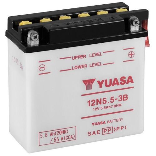 YUASA 12N5.5-3B 12V 5Ah sav nélküli száraz motor akkumulátor