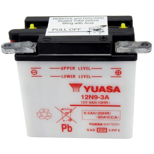 YUASA 12N9-3A 12V 9Ah sav nélküli száraz motor akkumulátor