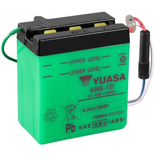 YUASA 6N6-1D 6V 6Ah sav nélküli száraz motor akkumulátor