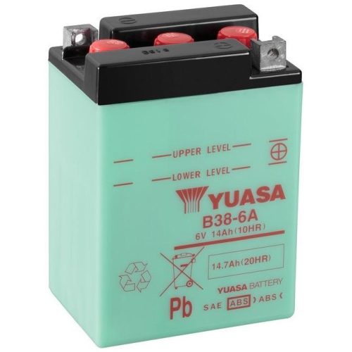 YUASA B38-6A 6V 13Ah sav nélküli száraz motor akkumulátor