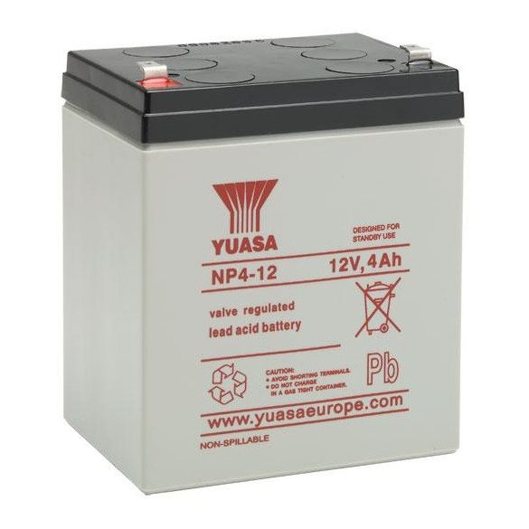 YUASA NP4-12 12V 4Ah zselés akkumulátor
