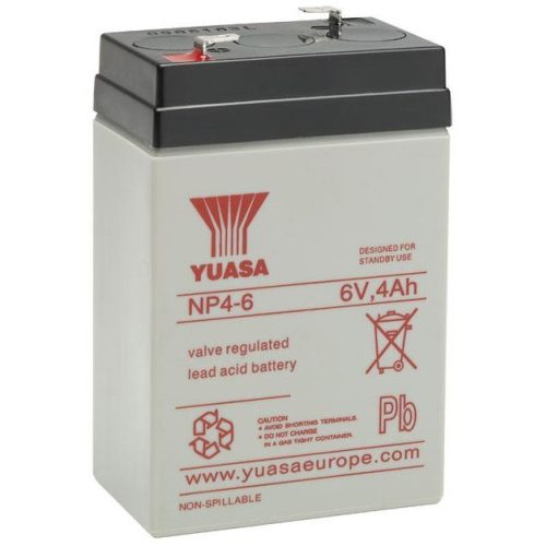 YUASA NP4-6 6V 4Ah zselés akkumulátor