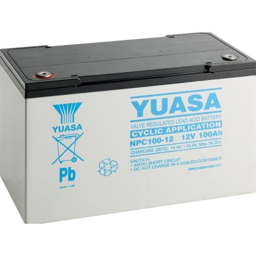 YUASA NPC100-12 zselés ciklikus akkumulátor 12V 100Ah