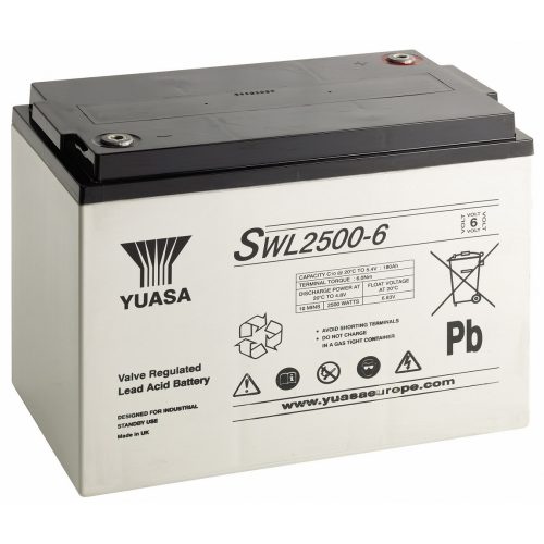 Yuasa SWL2500-6 6V 180Ah zárt ólomsavas akkumulátor
