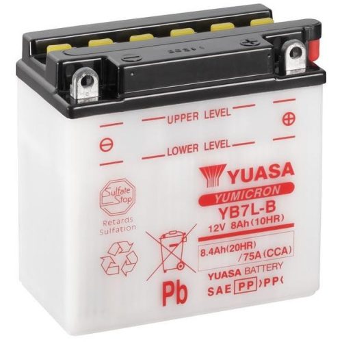 YUASA YB7L-B 12V 8Ah 12N7-3B sav nélküli száraz motor akkumulátor