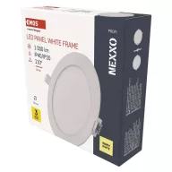   LED süllyesztett lámpatest NEXXO, kerek, fehér, 12W, meleg fehér