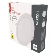   LED süllyesztett lámpatest NEXXO, kerek, fehér, 18W, természetes fehér