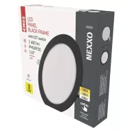   LED süllyesztett lámpatest NEXXO, kerek, fekete, 18W 1600lm