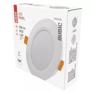    LED süllyesztett lámpatest RUBIC, kerek, fehér, 9W, természetes fehér 