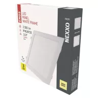   LED süllyesztett lámpatest NEXXO, négyzet, fehér, 24W, meleg fehér