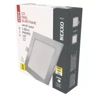   LED süllyesztett lámpatest NEXXO, négyzet, ezüst, 12W 1050lm ZD2233