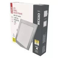   LED süllyesztett lámpatest NEXXO, négyzet, ezüst, 18W 1600lm ZD2243
