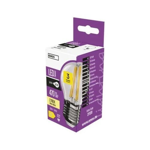 LED izzó Filament Mini Globe / E27 / 3,4 W (40 W) / 470 lm / meleg fehér