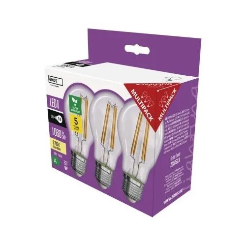 LED izzó Filament A60 A CLASS/ E27 / 5 W (75 W) / 1 060 lm / meleg fehér