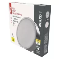  LED felületi lámpatest NEXXO, kerek, ezüst, 21W, CCT 