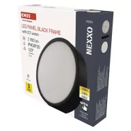  LED felületi lámpatest NEXXO, kerek, fekete, 21W, CCT 
