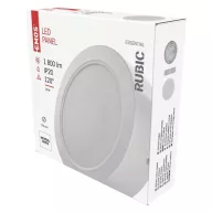    LED felületi lámpatest RUBIC, kerek, fehér, 18W, természetes fehér 