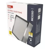    LED felületi lámpatest NEXXO, négyzet, ezüst, 12,5W, CCT 