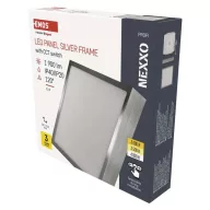    LED felületi lámpatest NEXXO, négyzet, ezüst, 21W, CCT ZM6243