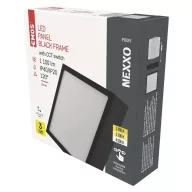    LED felületi lámpatest NEXXO, négyzet, fekete, 12,5W, CCT 