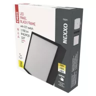  LED felületi lámpatest NEXXO, négyzet, fekete, 21W, CCT 