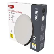    LED-es felületi lámpatest DIONI kerek, fekete, 15W, változtatható CCT-vel ZM7153