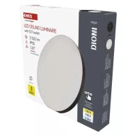    LED-es felületi lámpatest DIONI kerek, fekete, 32W, változtatható CCT-vel ZM7155