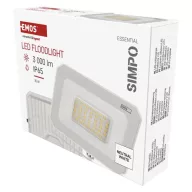    LED reflektor SIMPO 30W, fehér, IP65, 3000 lm, természetes fehér ZS2233W