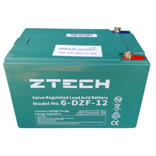 ZTECH 6-DZF-12 12V 12Ah elektromos kerékpár akkumulátor