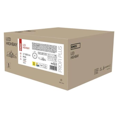  EMOS LED HIGHBAY ipari mennyezeti lámpa ASTER 100W IP65 120° 