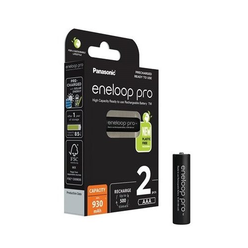 Panasonic eneloop Pro BK-4HCDE/2BE 2db 930mAh AAA tölthető mikró elem