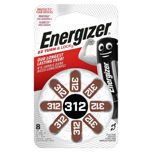 Energizer Zinc Air 312/8 PR41 1,45V hallókészülék elem