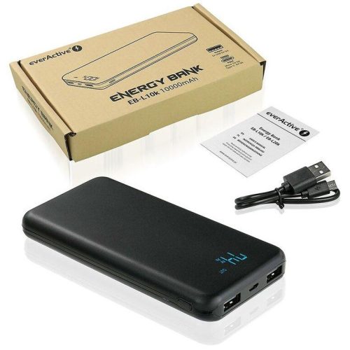 EverActive EB-L10k 10000mah fekete Power Bank