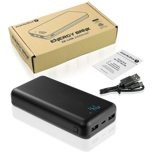 EverActive EB-L20k  20000mah fekete Power Bank