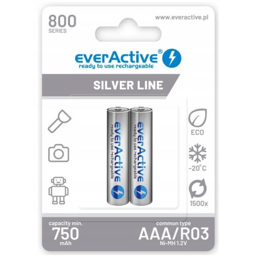 everActive 800mAh HR03/2BP NiMh mikro akkumulátor AAA tölthető elem