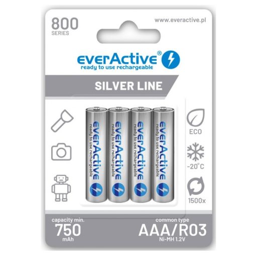 everActive 800mAh HR03/4BP NiMh mikro akkumulátor AAA tölthető elem