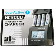   everActive NC3000 AA ceruza AAA mikro C baby D góliát elem töltő