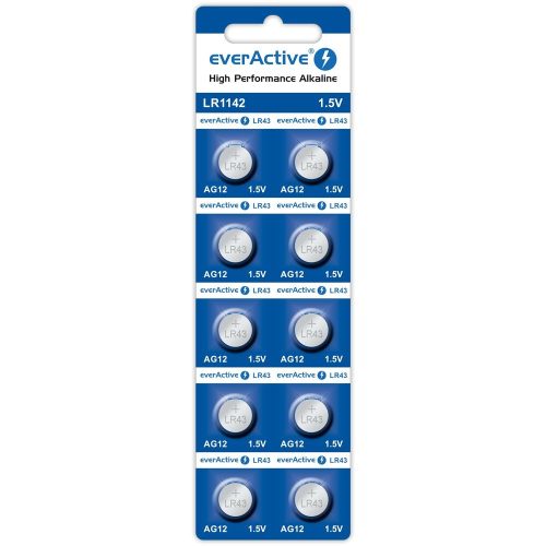 everActive AG12 G12 LR1142 LR43 alkáli gombelem bl/10