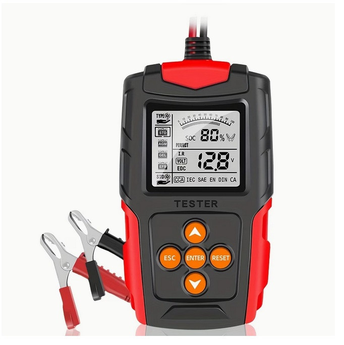 12V 24V LCD kijelzős akkumulátor teszter