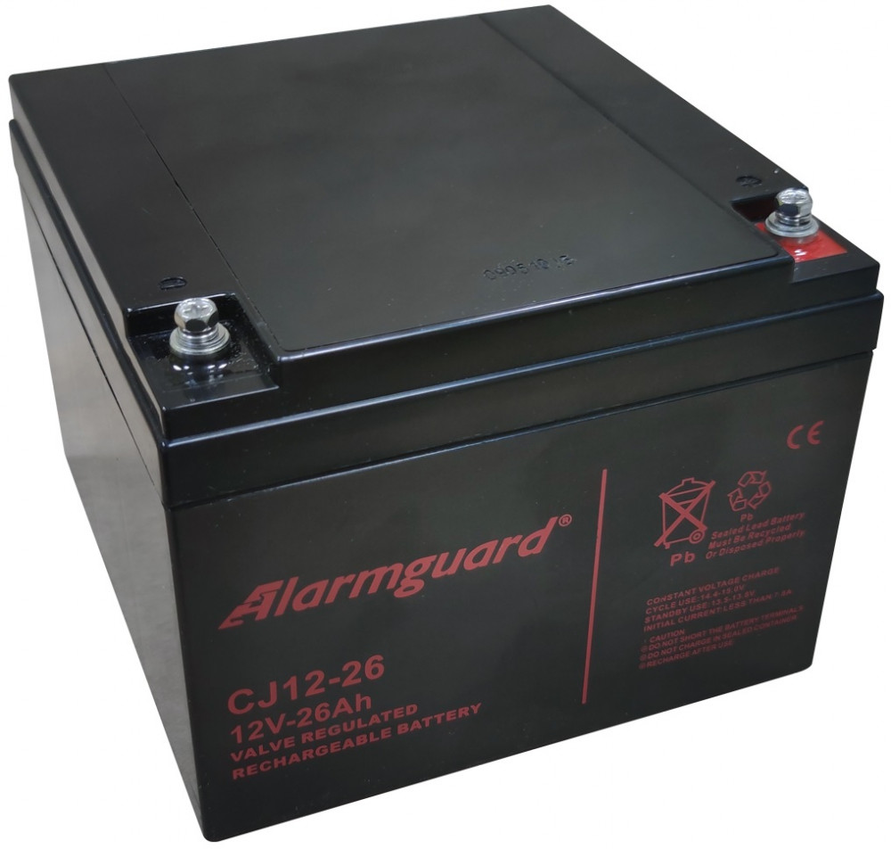 Alarmguard CJ12-26 12V 26Ah zárt ólomsavas zselés akkumulátor