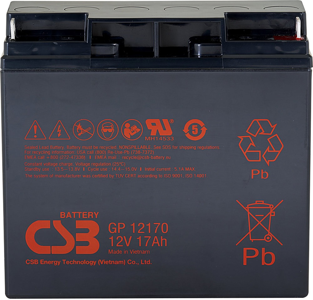 CSB GP12170 12V 17Ah zárt ólomsavas akkumulátor