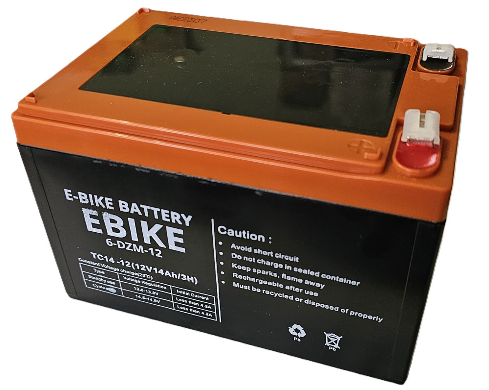 EBIKE 12V 14Ah 6-DZM-12 sarus elektromos kerékpár akkumulátor