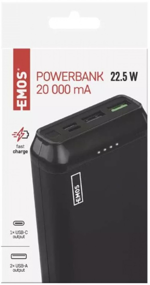 EMOS AlphaQ2 20000mAh 22,5W Power Bank külső akkumulátor