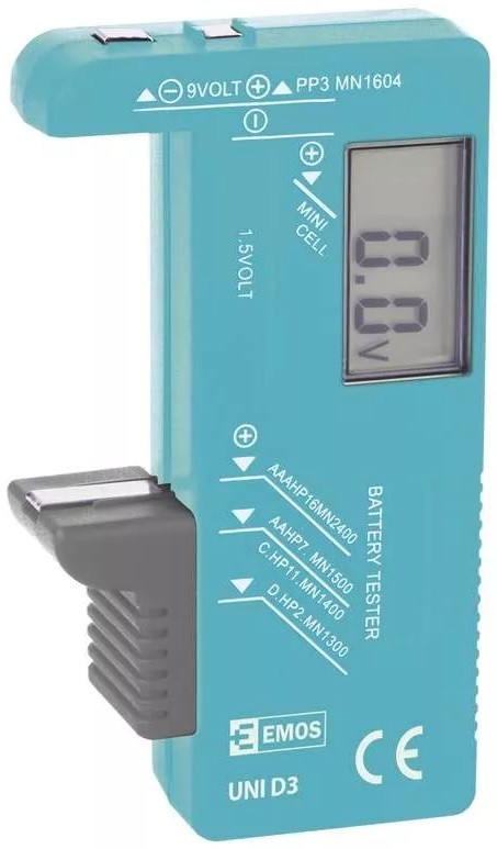 EMOS N0322 LCD univerzális elemteszter