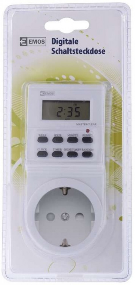 EMOS P5521N TS-ED1 digitális programozható napi kapcsolóóra