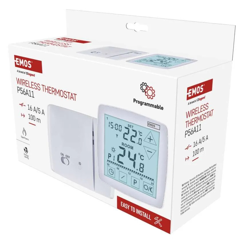 EMOS OpenTherm P56A11 Programozható vezeték nélküli szobatermosztát