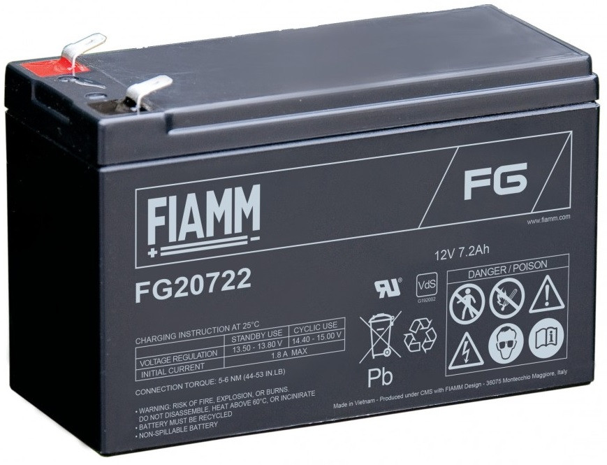 Fiamm FG20722 12V 7,2Ah zárt ólomsavas akkumulátor