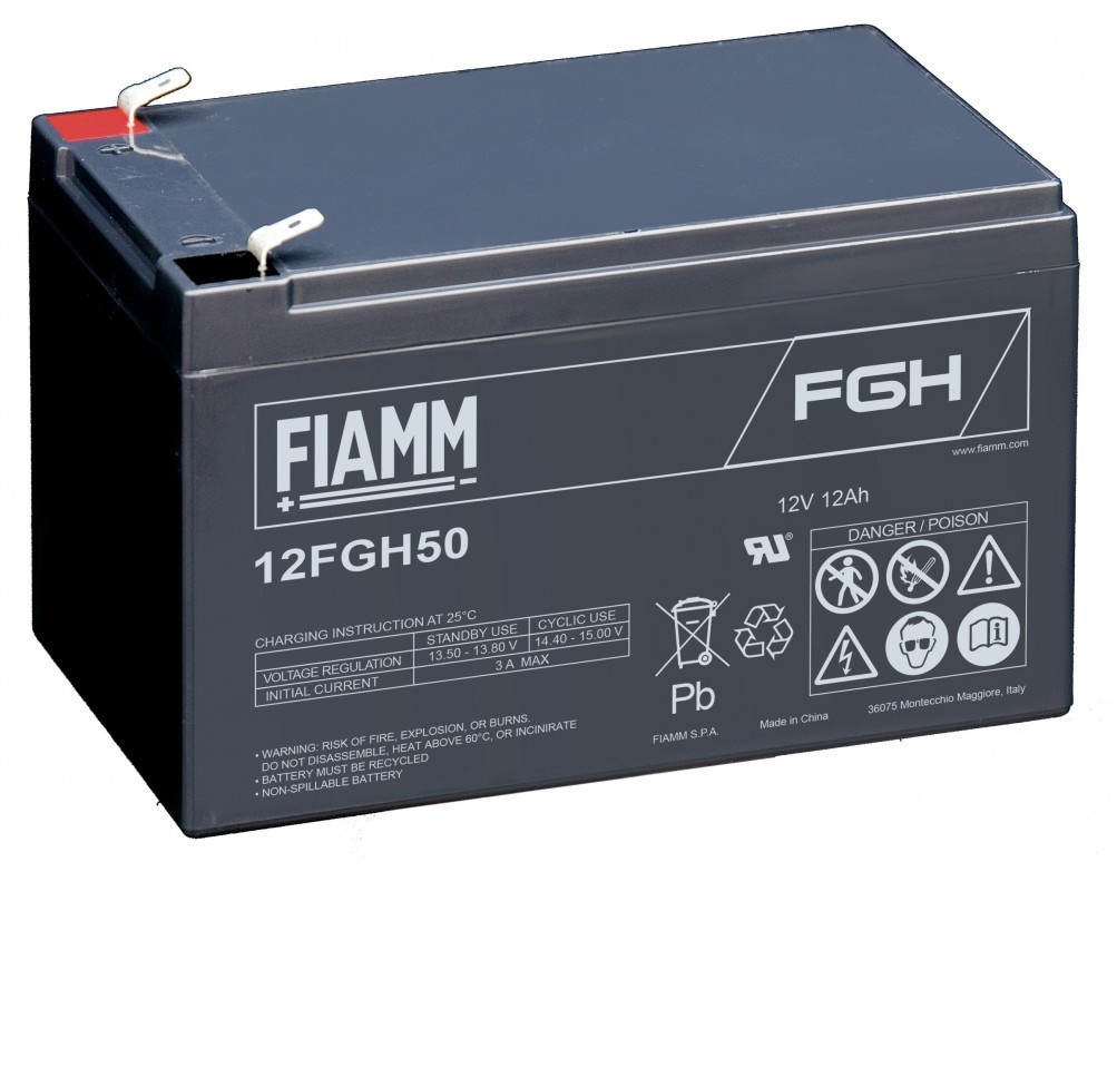FIAMM 12V 12Ah 12FGH50 F2 Highrate zárt ólomsavas zselés akkumulátor